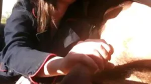 Lily veut travailler et s'étirer - w Big tukif vieille jeune Dick